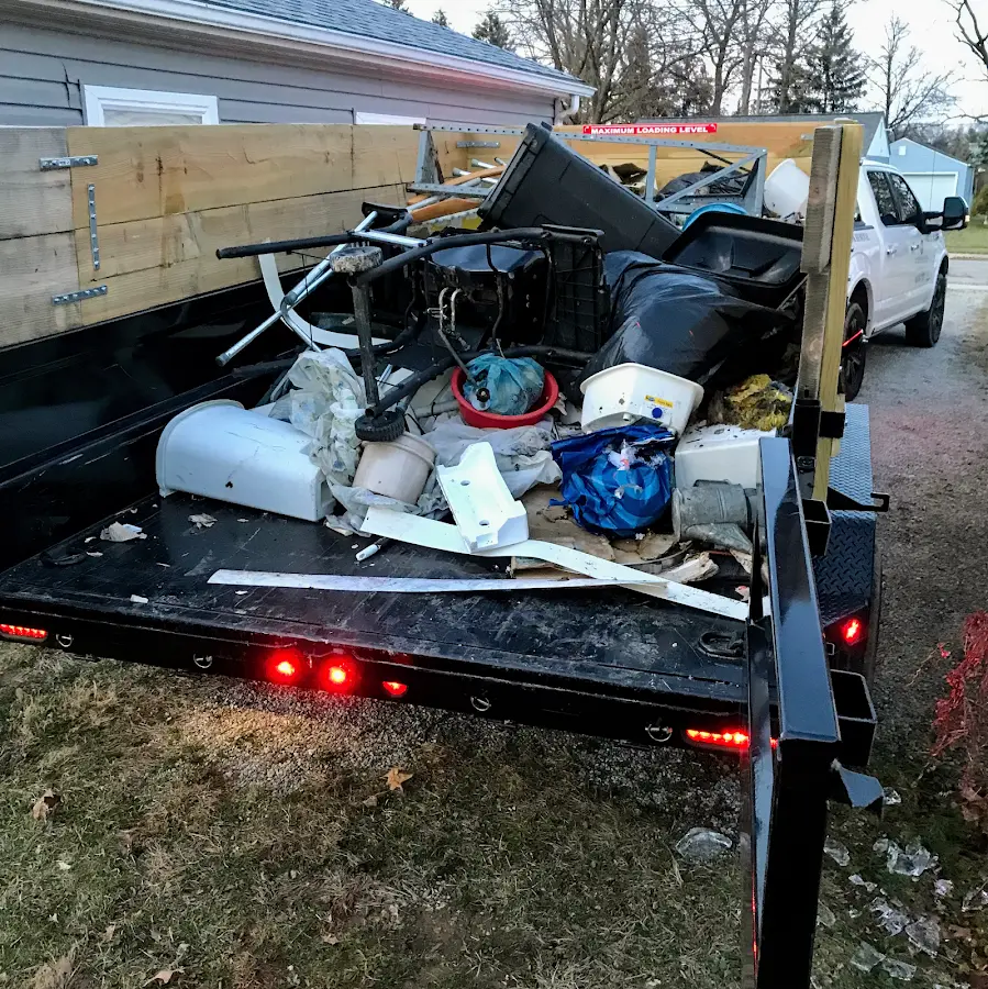 Roll-off dumpster delivered to a residential driveway in York