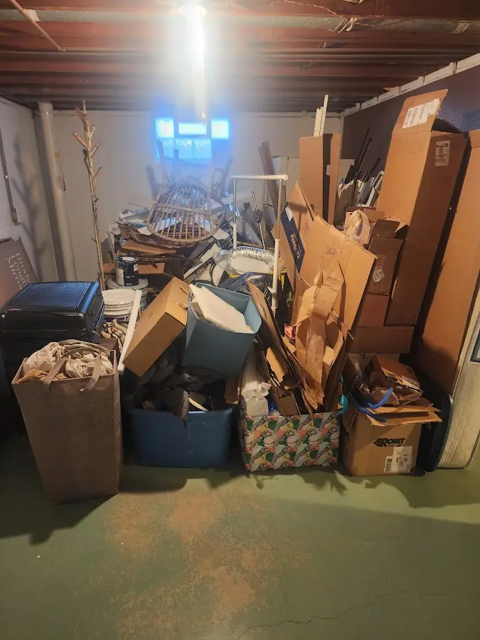 Roll-off dumpster container at job site for Yard Waste Dumpster Rental in York